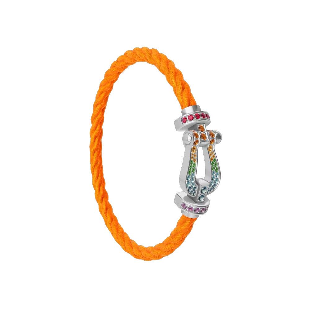 Bracelet Bateau Orange Pierre Multicolore