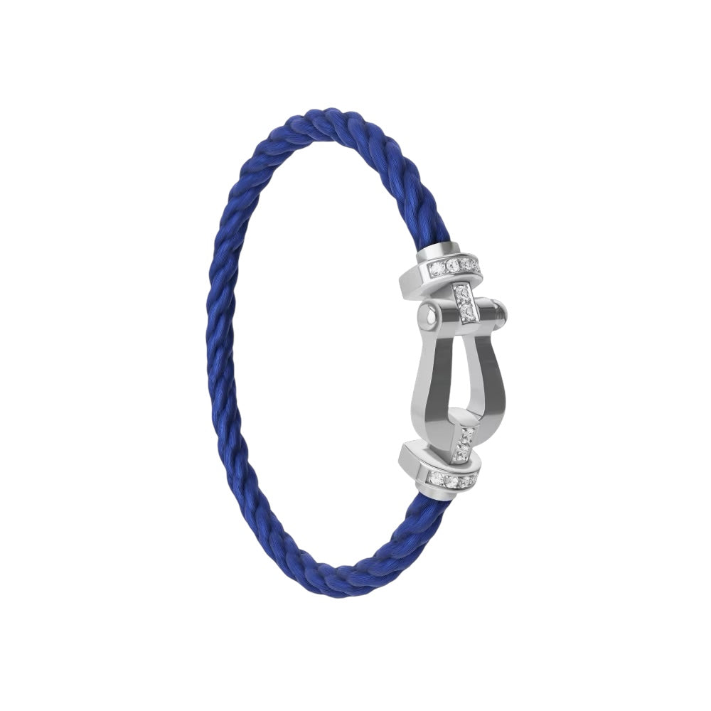 Bracelet Bateau Bleu Pierre Argenté Diamant