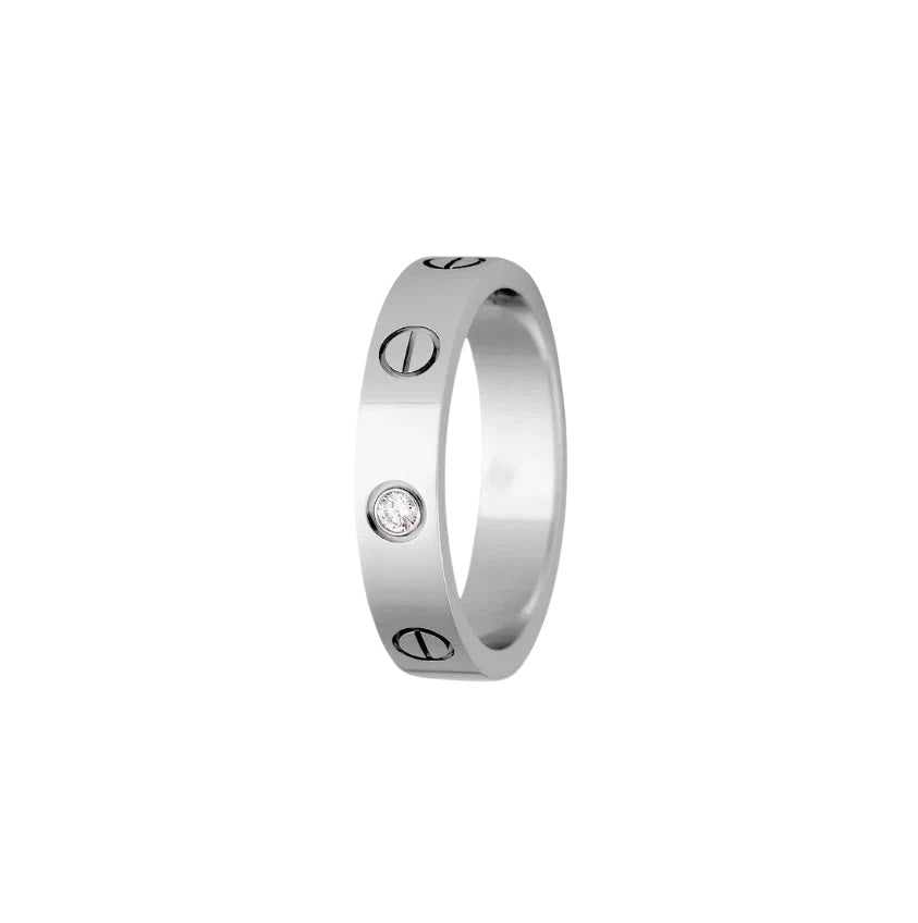 Bague Love Argenté Diamant