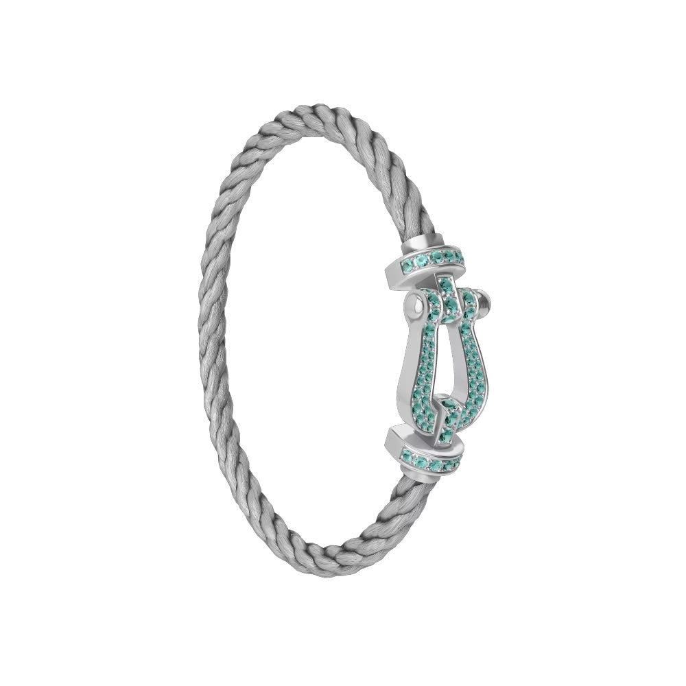 Bracelet Bateau Gris Pierre Bleu Clair