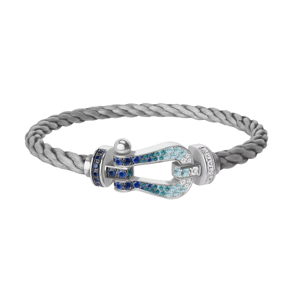 Bracelet Bateau Gris Pierre Bleu