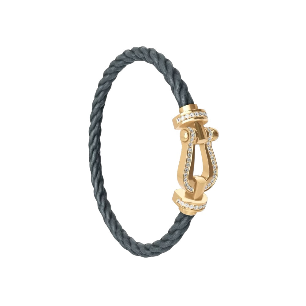 Bracelet Bateau Gris Pierre Dorée Diamant