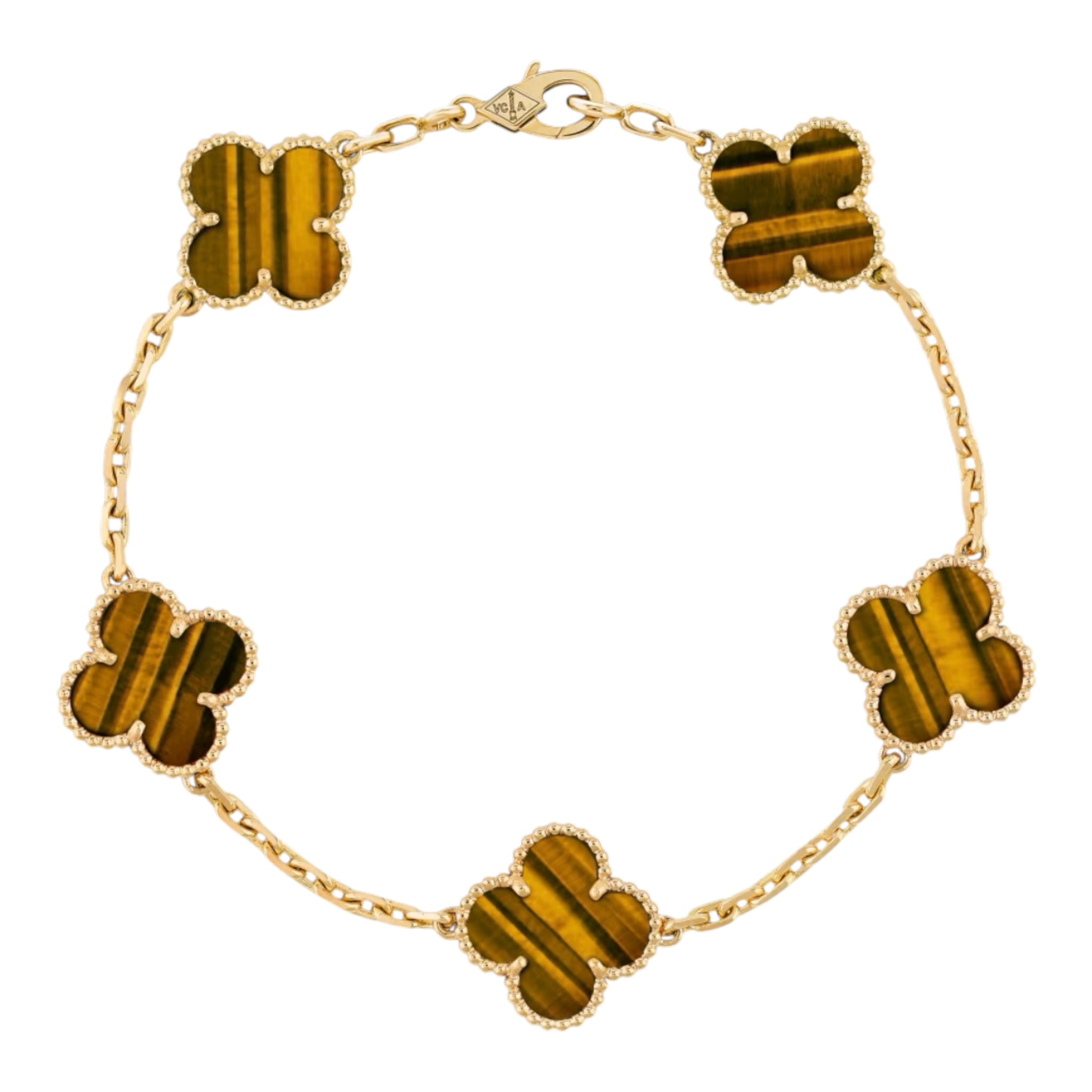 Bracelet Trèfles Jaune Doré
