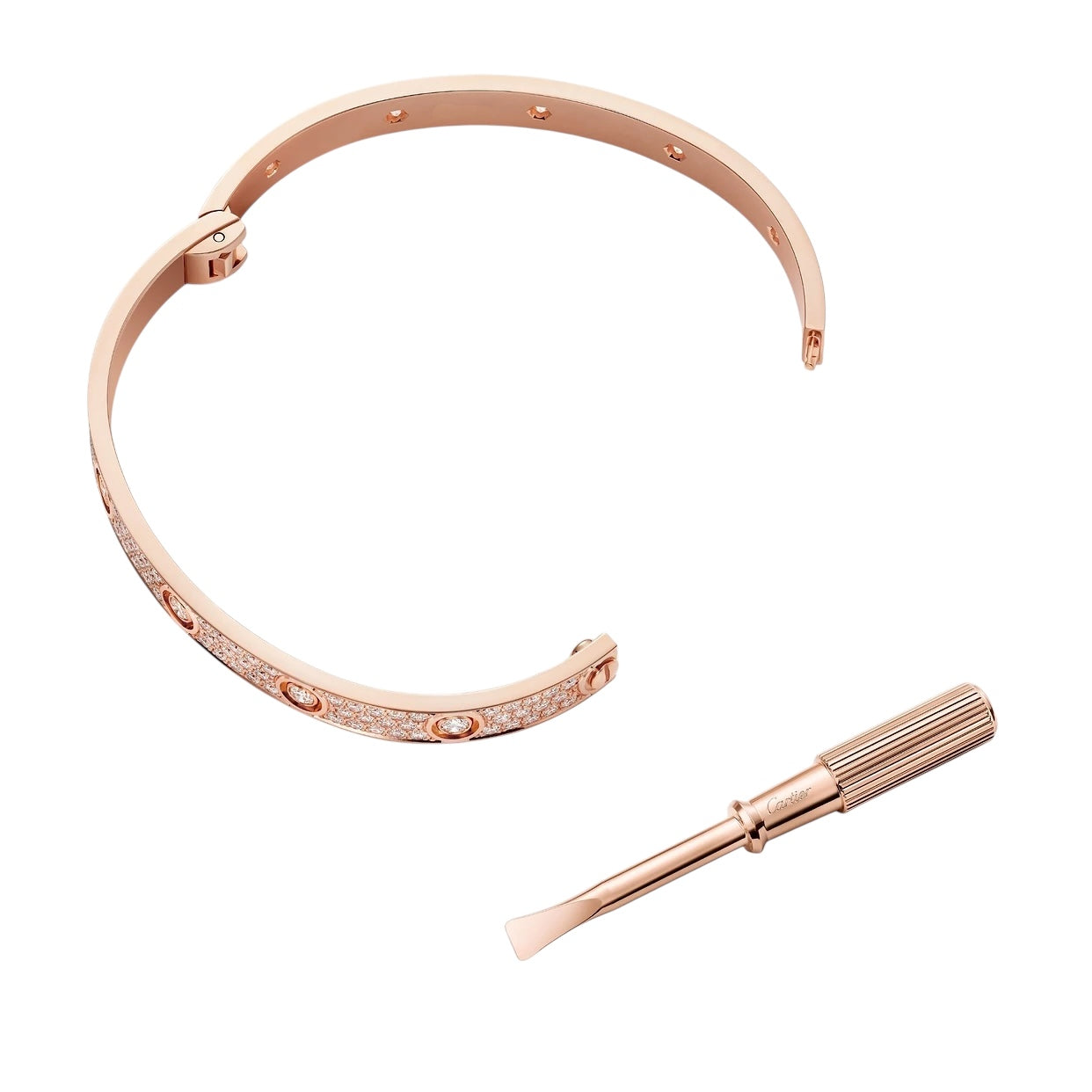Bracelet Love Rose Pavé Full Diamant