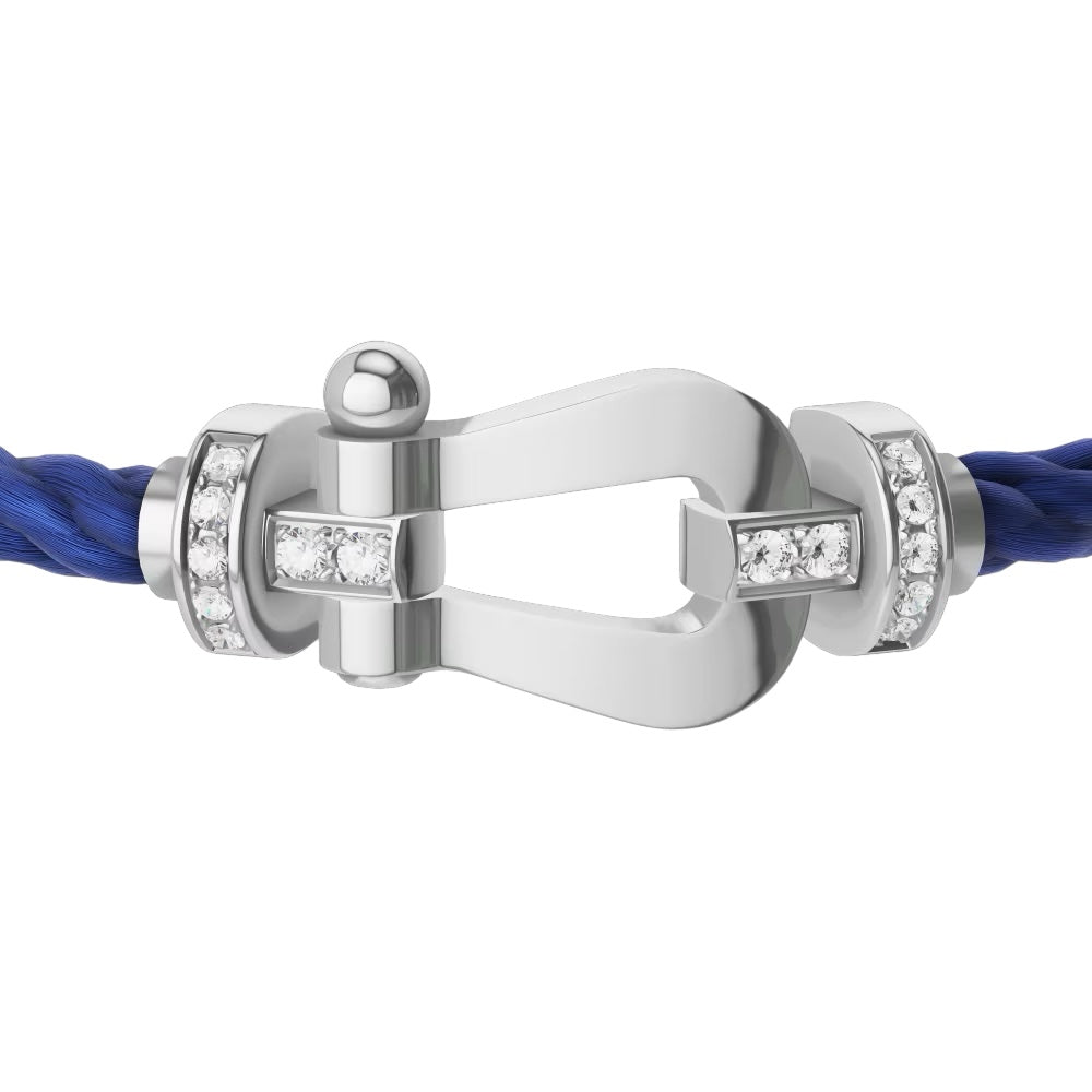 Bracelet Bateau Bleu Pierre Argenté Diamant