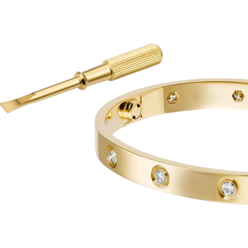 Bracelet Love Doré Full Diamant