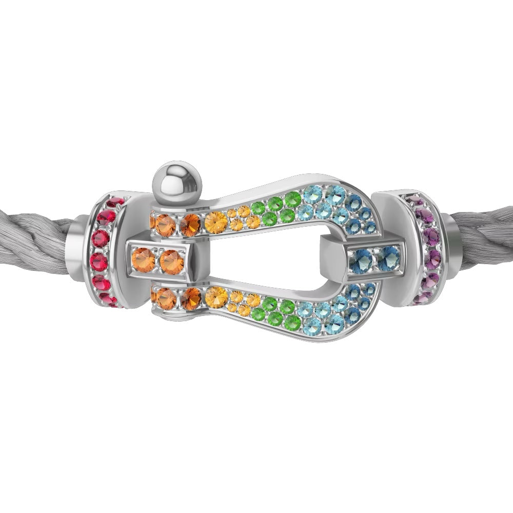 Bracelet Bateau Gris Pierre Multicolore
