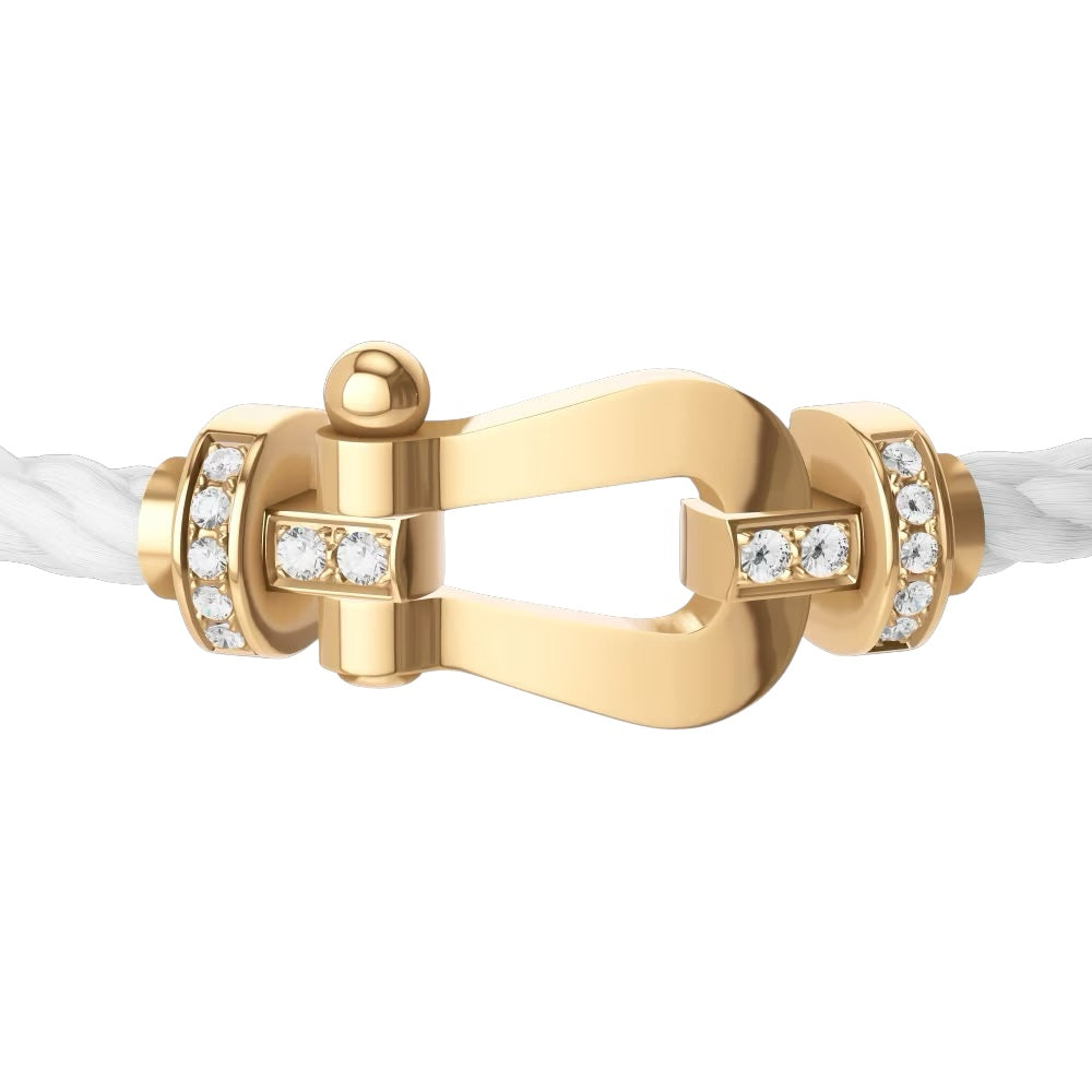 Bracelet Bateau Blanc Pierre Dorée Diamant