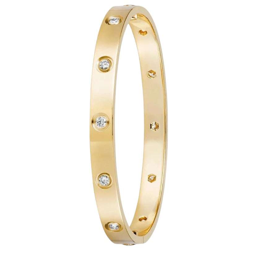 Bracelet Love Doré Full Diamant