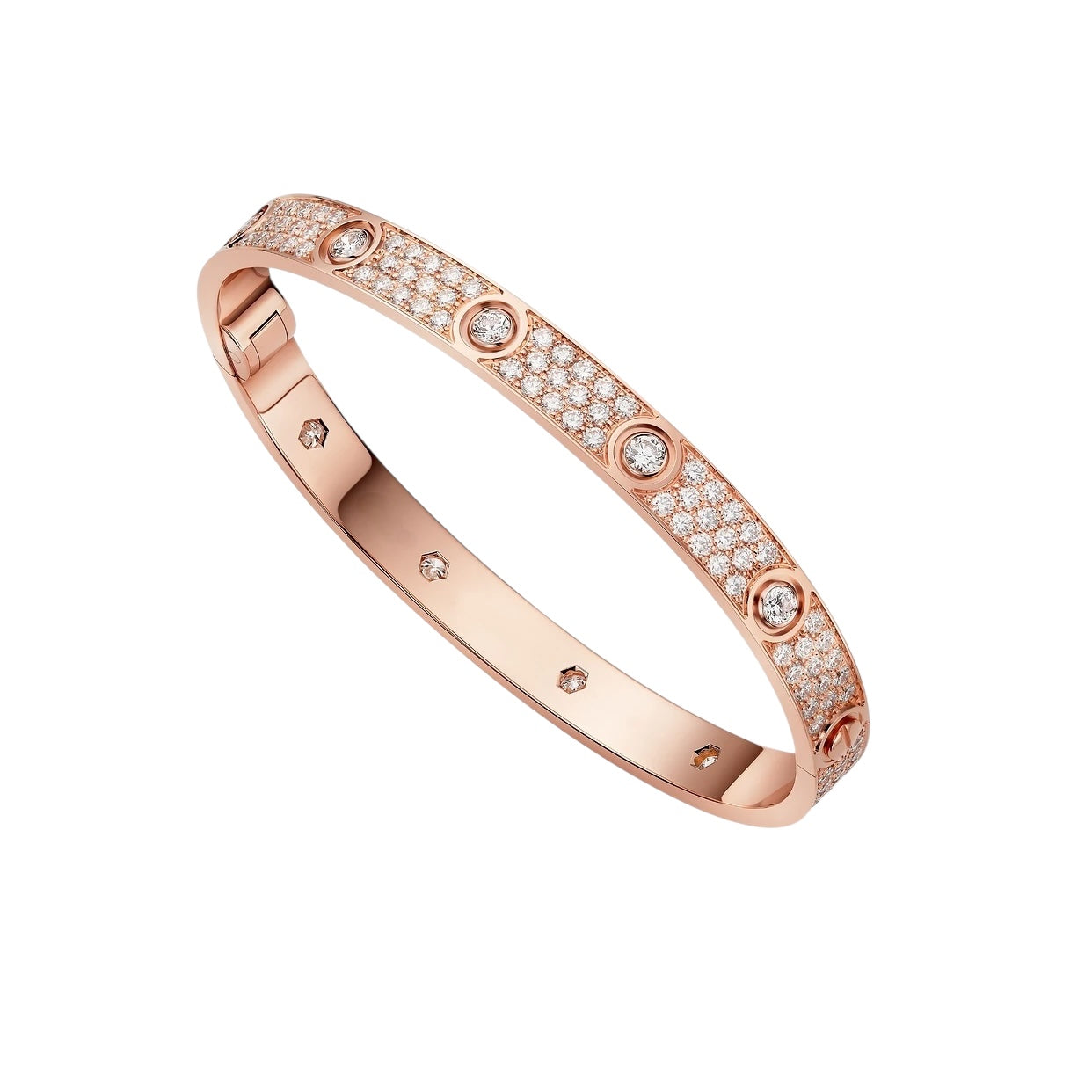 Bracelet Love Rose Pavé Full Diamant