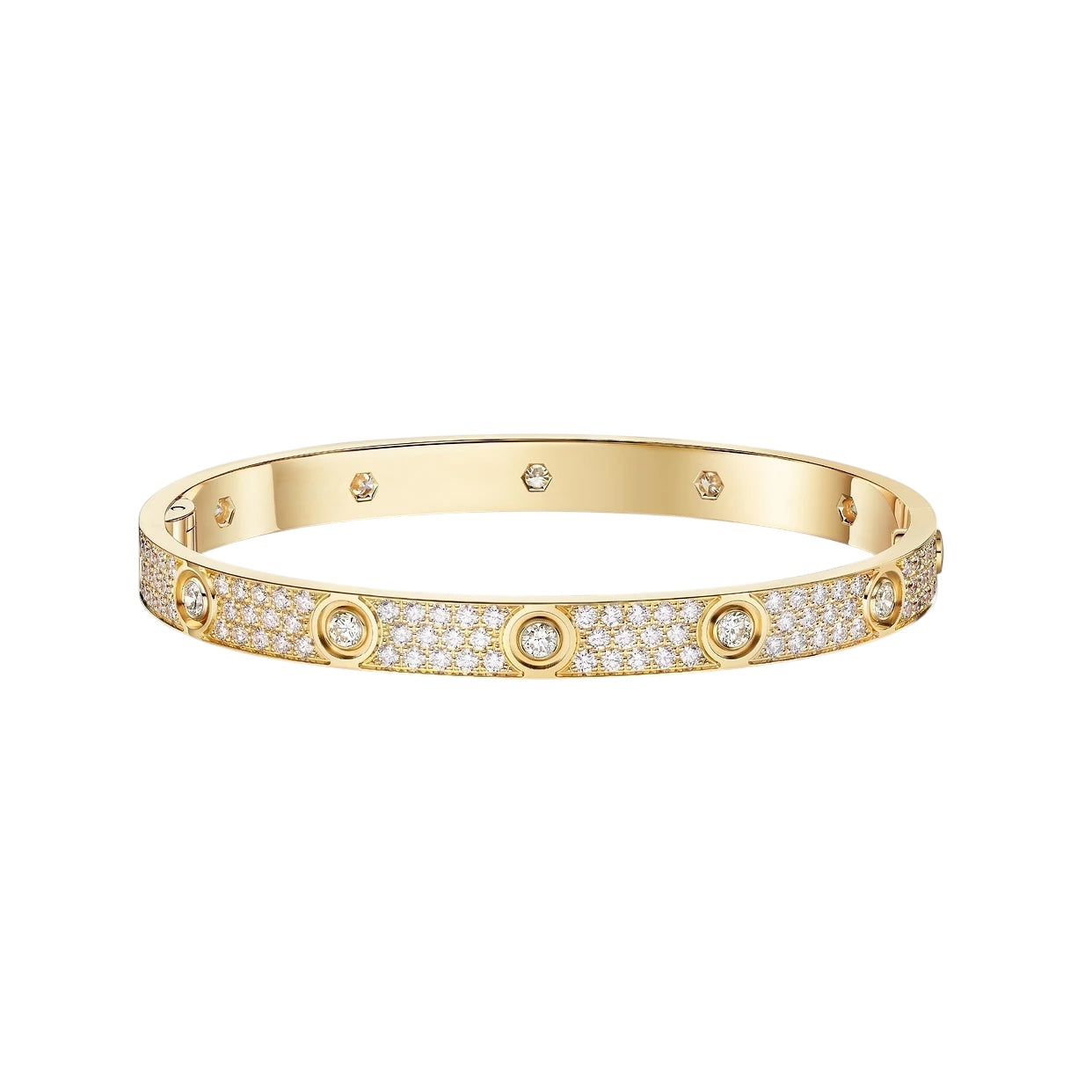 Bracelet Love Doré Pavé Full Diamant